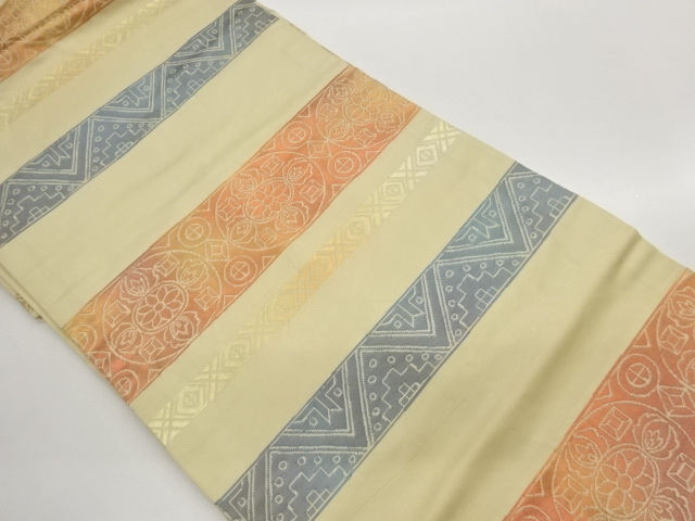 JAPANESE NAGOYA OBI / WOVEN GEOMETRIC